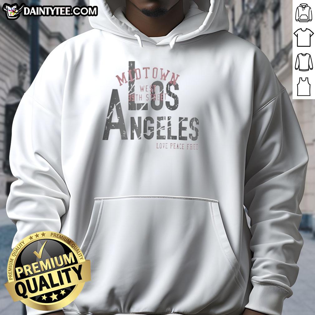 Good Los Angeles Love Peace Free Hoodie in vibrant colors, showcasing a stylish design perfect for casual wear.
