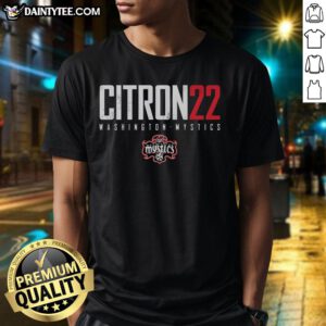 Alt Text: Good Sonia Citron Washington Mystics Elite T-Shirt featuring bold graphics and a stylish design for fans.