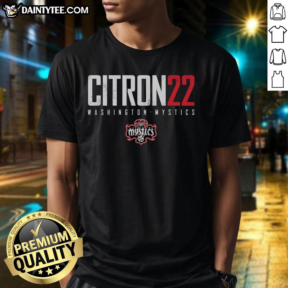 Alt Text: Good Sonia Citron Washington Mystics Elite T-Shirt featuring bold graphics and a stylish design for fans.