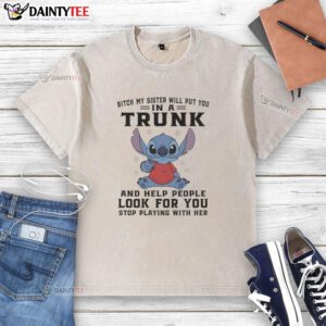 Good Stitch Index Finger Bitch T-Shirt featuring a humorous design, perfect for quirky fashion lovers.