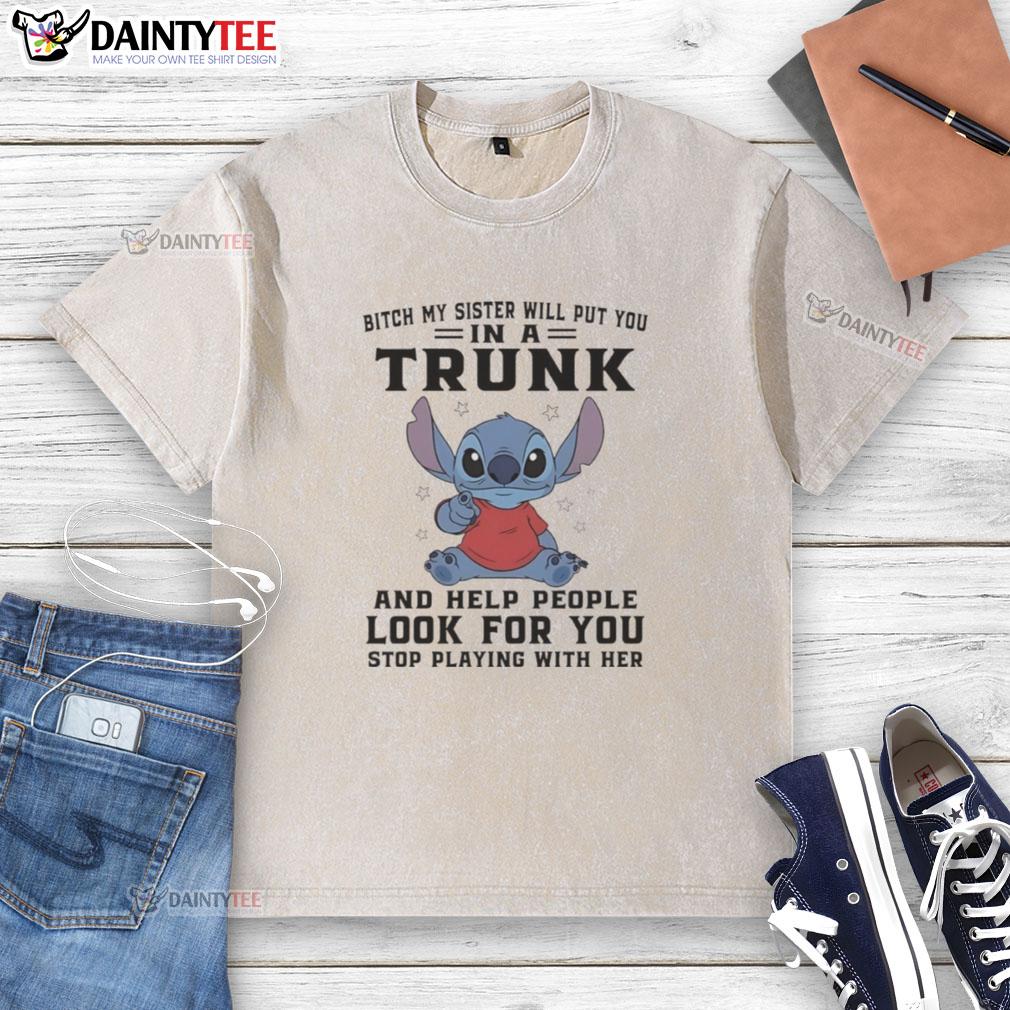 Good Stitch Index Finger Bitch T-Shirt featuring a humorous design, perfect for quirky fashion lovers.