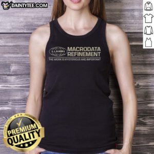 Good The Work Is Mysterious And Important tank top featuring a stylish design and bold typography for casual wear.