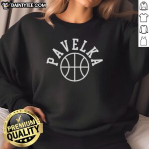 Good Tomas Pavelka wearing a basketball sweatshirt, showcasing style and athleticism on the court.