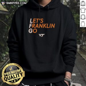 Good Virginia Tech Hokies LFG Let's Franklin Go Hoodie in maroon, perfect for game day and showcasing team spirit.