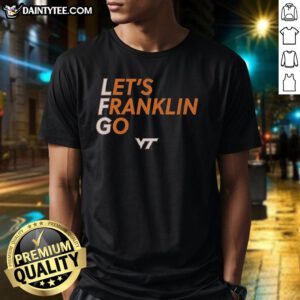Virginia Tech Hokies LFG Let's Franklin Go T-Shirt featuring bold team colors and logo, perfect for game day attire.