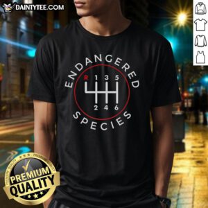 Happy Endangered Species Shifter Logo T-Shirt featuring vibrant design promoting wildlife conservation and awareness.