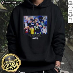 Hot Seattle Seahawks Sam Darnold NFL Flash Features Week 21 Hoodie in vibrant colors, perfect for game day.