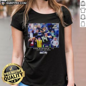 Hot Seattle Seahawks Sam Darnold NFL Flash Features Week 21 Ladies Tee showcasing team spirit and stylish design.