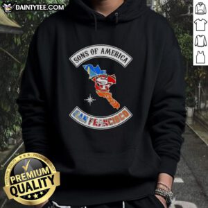 Hot Son of America San Francisco Map hoodie featuring sports logos, perfect for fans and stylish streetwear.