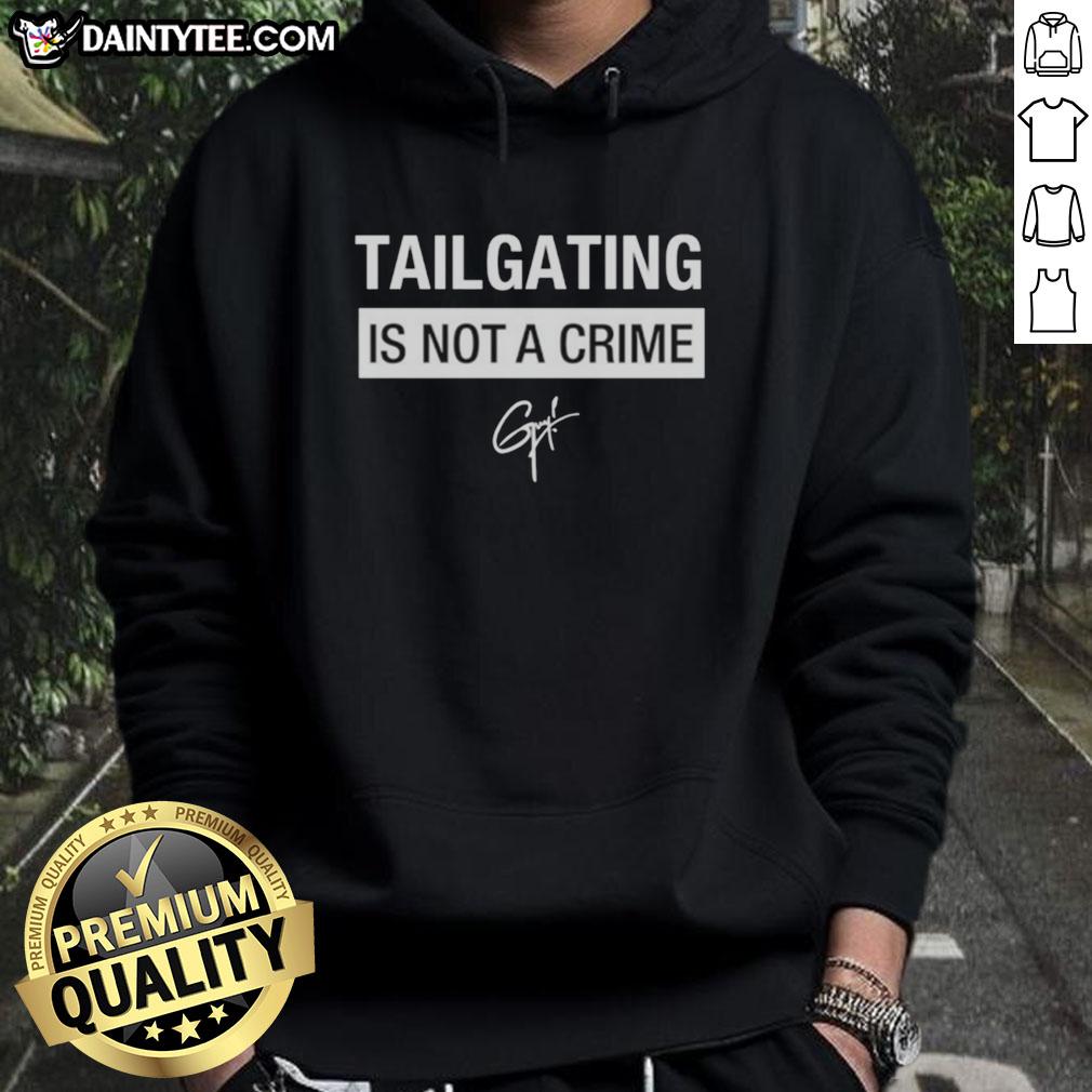 Hot Tailgating Is Not A Crime Hoodie in vibrant colors, perfect for game day celebrations and tailgating events.