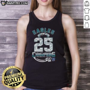 Philadelphia Eagles NFC East Division Champions 2025 tank top featuring all signatures, perfect for fans.