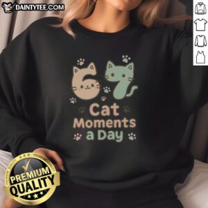 Cozy sweatshirt featuring 'Nice 67 Cat Moments a Day' design, perfect for cat lovers and comfortable casual wear.