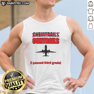 Airplane silhouette tank top featuring nice chemtrails and contrails design, perfect for those who passed third grade.