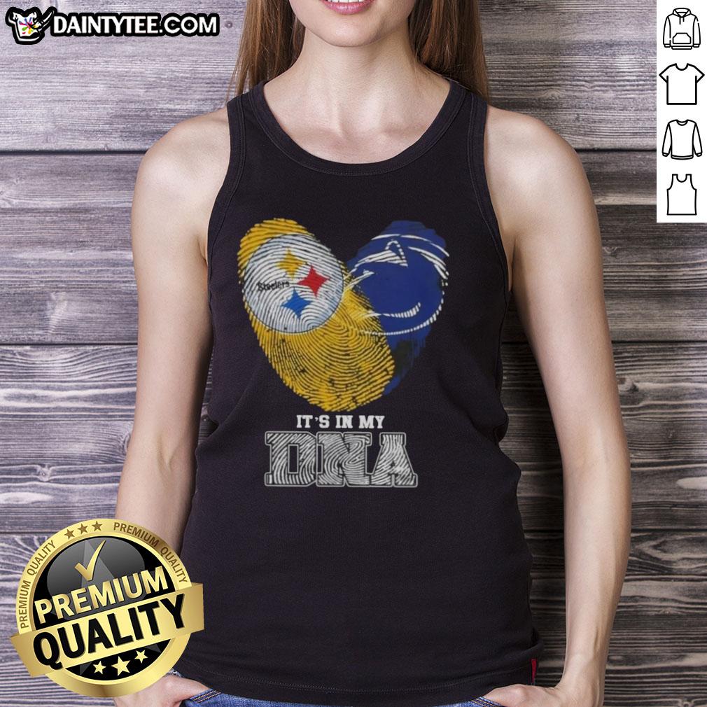 Stylish tank top featuring Nice Fingerprints design for Pittsburgh Steelers and Penn State Nittany Lions fans.