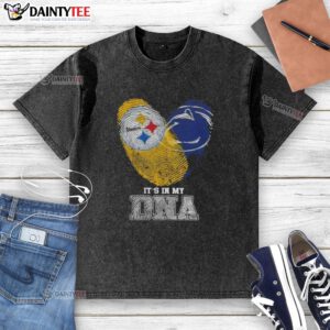 Nice Fingerprints Pittsburgh Steelers X Penn State Nittany Lions T-Shirt showcasing DNA design for sports fans.