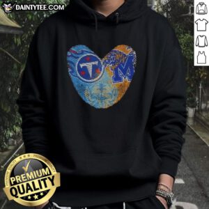 Nice Fingerprints Tennessee Titans X Memphis Tigers hoodie with 'It's In My DNA' design, perfect for fans of both teams.
