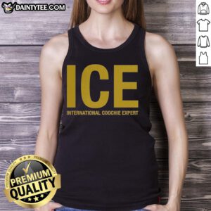 Nice ICE International Coochie Experts logo on a stylish tank top, perfect for casual summer wear.