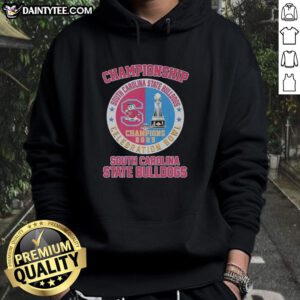 Alt Text: Nice South Carolina State Bulldogs Celebration Bowl Champions 2025 circle logo hoodie, showcasing team pride and victory.