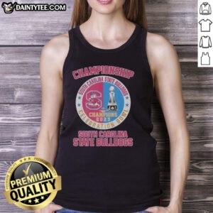 Nice South Carolina State Bulldogs Celebration Bowl Champions 2025 Circle Logo Tank Top design featuring team colors.