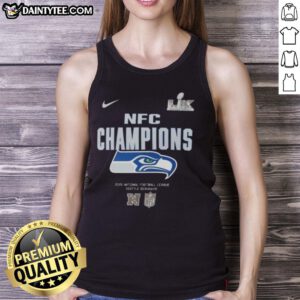 Seattle Seahawks 2025 NFC Champions tank top featuring vibrant design for Super Bowl LX fans.