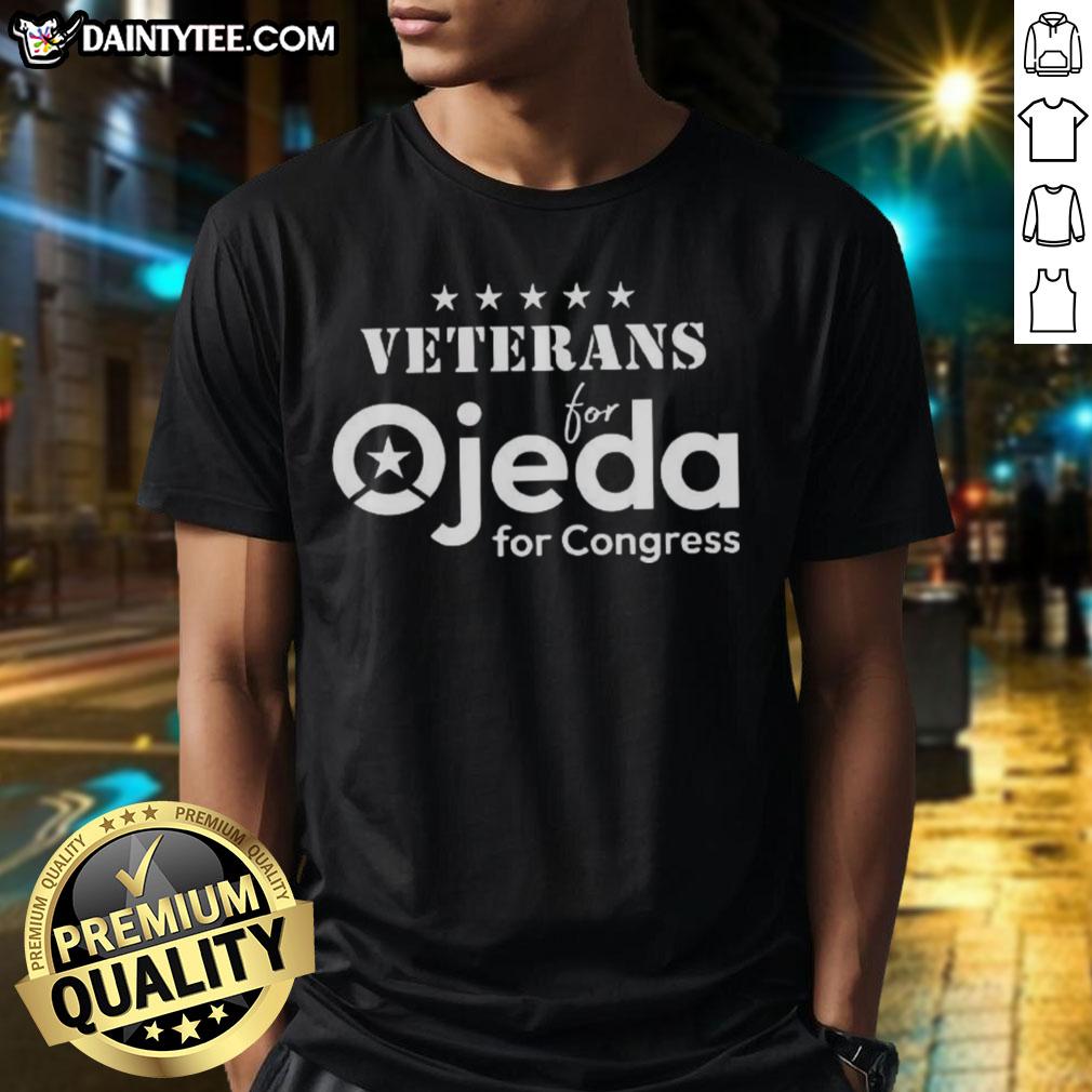 Nice Veterans For Ojeda For Congress T-Shirt featuring bold graphics supporting Ojeda's congressional campaign.