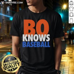 Official Bo Knows Baseball New York Mets T-Shirt featuring vibrant team colors and iconic logo, perfect for baseball fans.