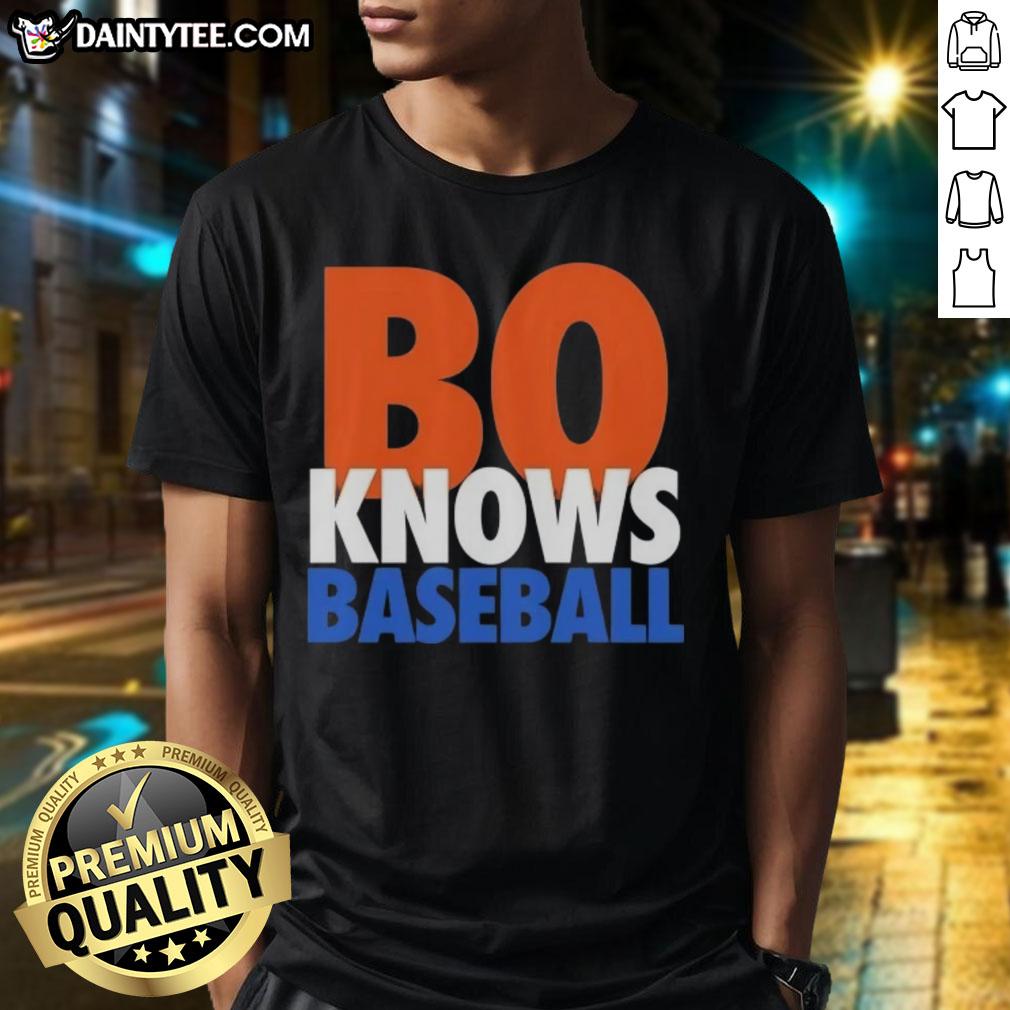 Official Bo Knows Baseball New York Mets T-Shirt featuring vibrant team colors and iconic logo, perfect for baseball fans.