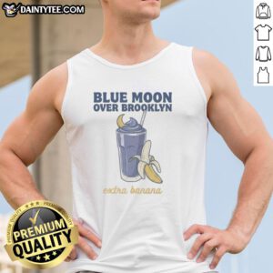 Official Christopher Grady and Scott Hunter Blue Moon Over Brooklyn Extra Banana tank top featuring vibrant graphics.