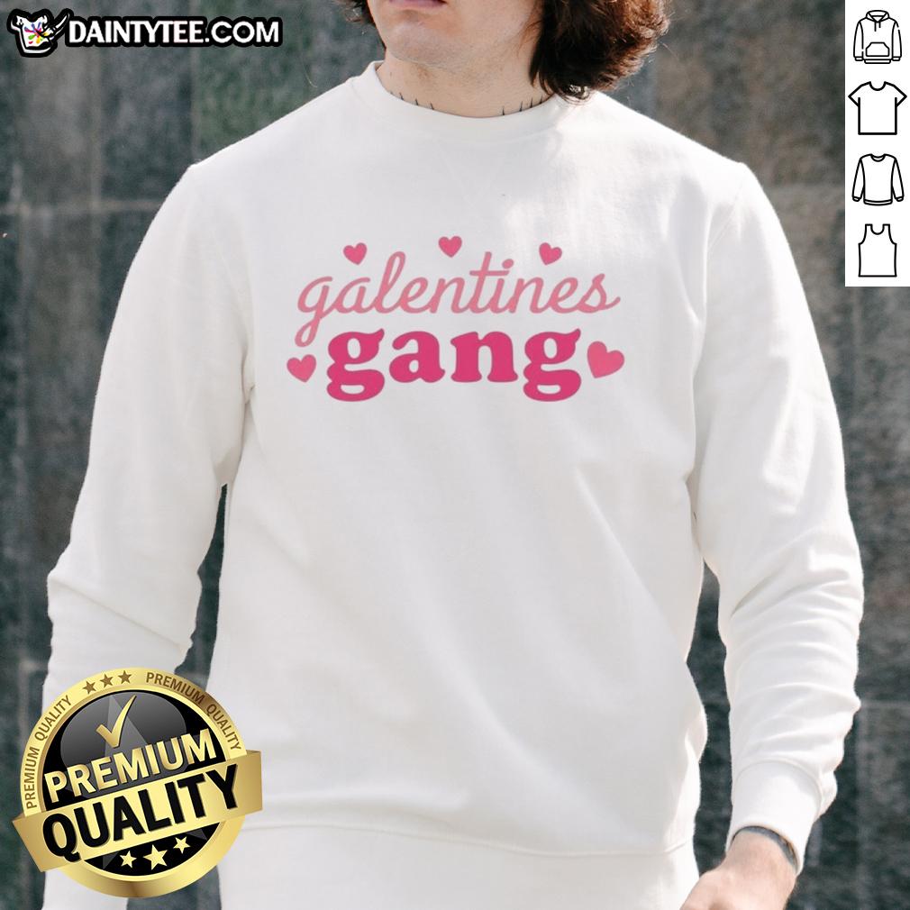 Official Galentine's Gang Valentine's Sweatshirt featuring a fun design for celebrating friendship on Valentine's Day.