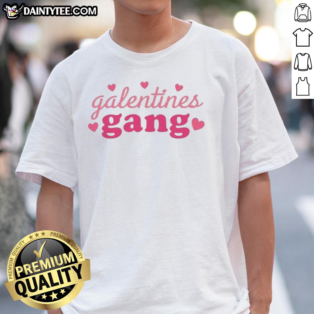 Official Galentines Gang Valentines T-Shirt featuring fun graphics for celebrating friendship on Valentine's Day.