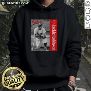 Official Jackie Robinson Major League Baseball hoodie featuring classic design and tribute to baseball legend.