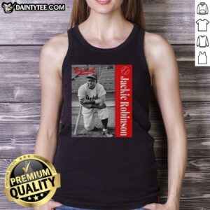 Official Jackie Robinson Major League Baseball tank top featuring vintage design and vibrant colors for fans.