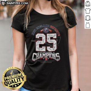Official New England Patriots AFC East Division Champions Signature Ladies Tee showcasing team pride and style.