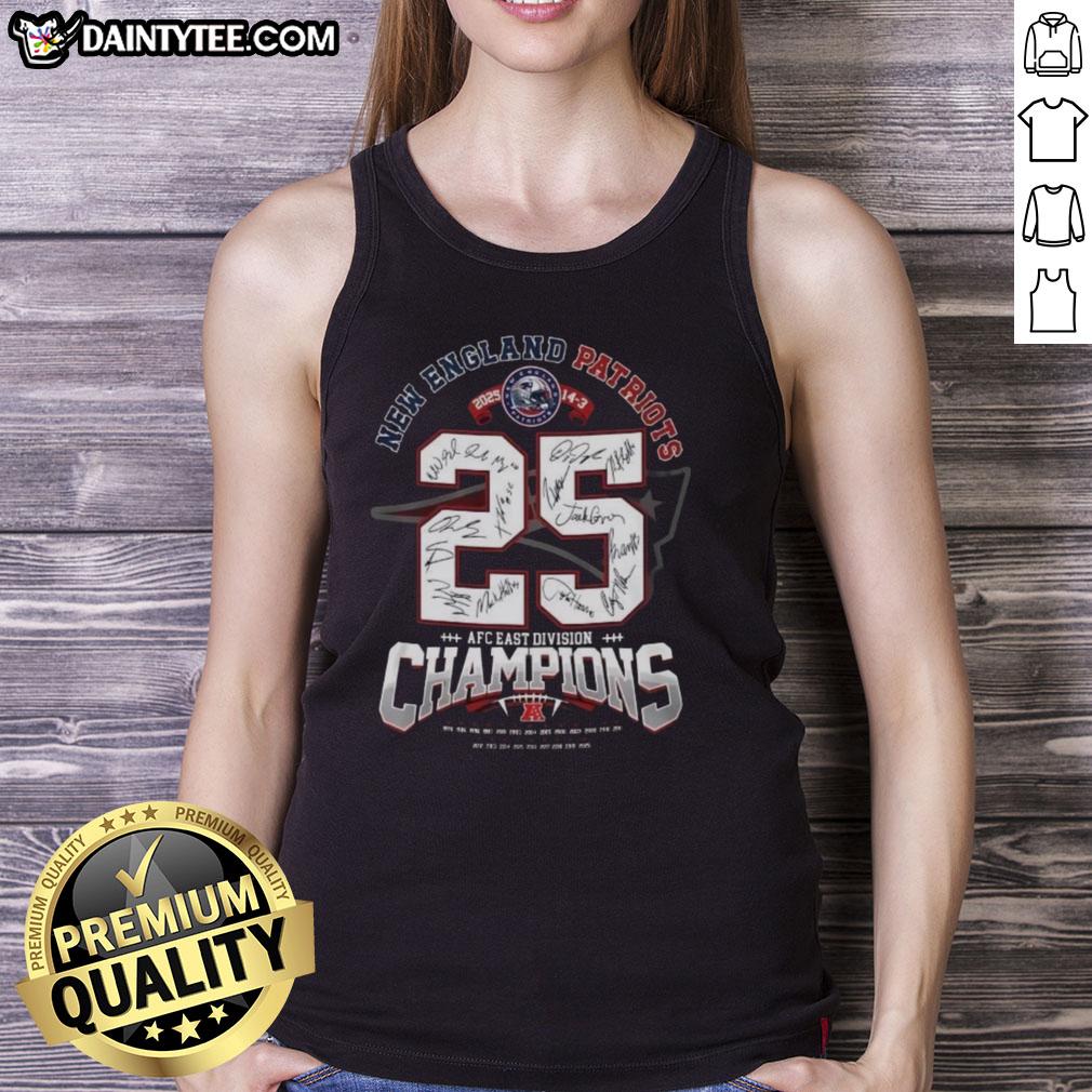 Official New England Patriots AFC East Division Champions signature tank top for fans celebrating team pride and victory.