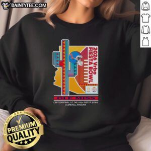 Official Ole Miss Rebels 2026 CFP Semifinal VRBO Fiesta Bowl sweatshirt showcasing team spirit and game day style.