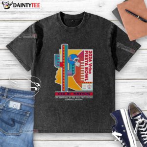 Official Ole Miss Rebels 2026 CFP Semifinal VRBO Fiesta Bowl washed t-shirt featuring team colors and logo.