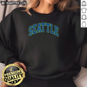 Alt Text: Awesome vintage Seattle school spirit sweatshirt featuring 'Go Seattle' design, perfect for fans and alumni.