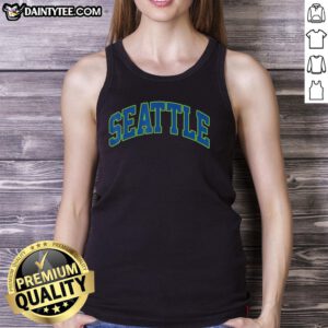 Awesome vintage Seattle school spirit tank top in vibrant colors, perfect for showing love for Seattle sports and culture.