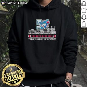 2026 Toronto Blue Jays baseball hoodie featuring city skyline and all player names for fans and collectors.