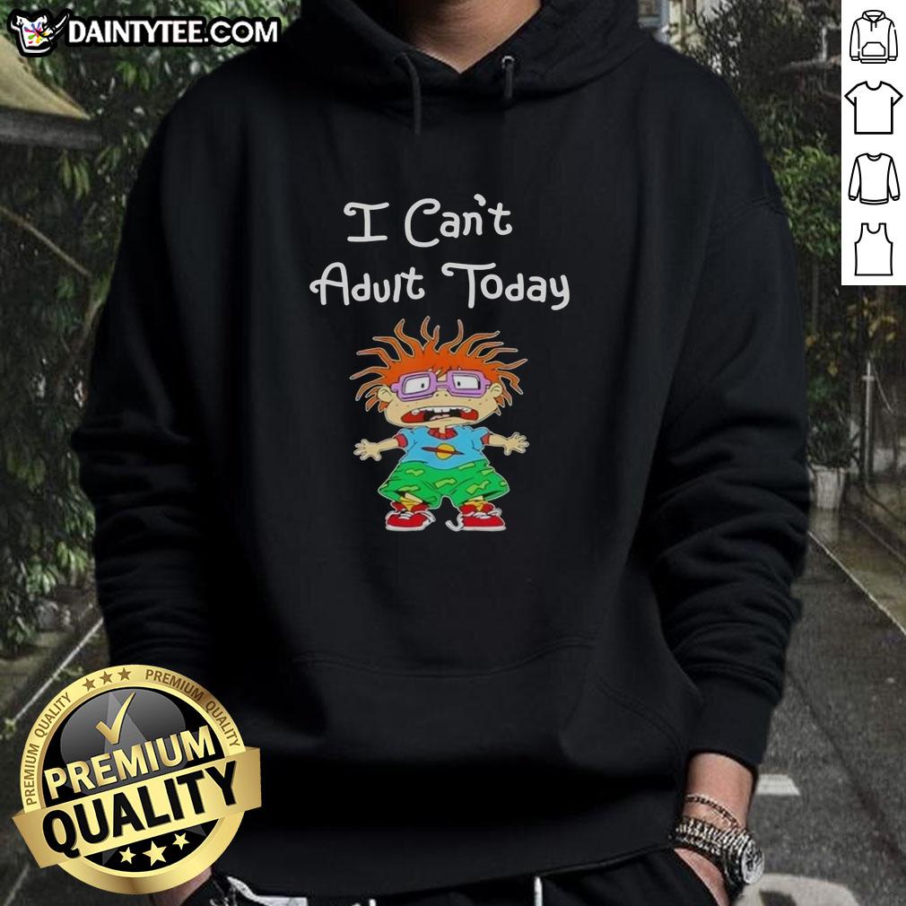 Good Chuckie Finster I Can't Adult Today Hoodie featuring a colorful design inspired by the beloved Rugrats character.