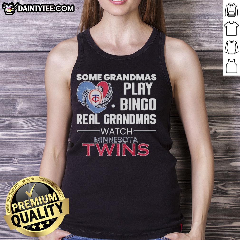 Grandmas play bingo in Minnesota while wearing a heart-shaped tank top supporting the Twins at the Diamond event.
