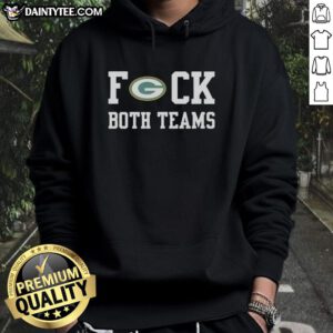 Alt Text: Official Green Bay Packers Football Fck Both Teams Logo Hoodie featuring team colors and logo design.