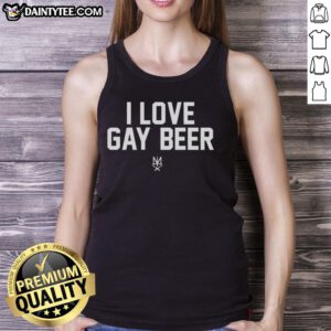 Official I Love Gay Beer gift tank top for LGBT pride, featuring a vibrant design perfect for celebrations and events.