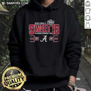 Alabama Crimson Tide Sweet 16 2026 Men's March Madness hoodie featuring team colors and logo, perfect for fans.