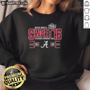 Awesome Alabama Crimson Tide Sweet 16 2026 Men's March Madness Sweatshirt featuring vibrant team colors and logo.