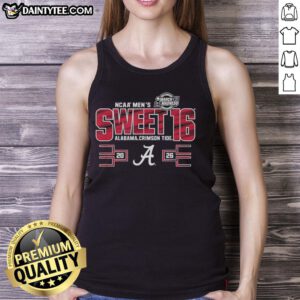 Awesome Alabama Crimson Tide Sweet 16 2026 Men's March Madness tank top featuring bold team graphics and vibrant colors.