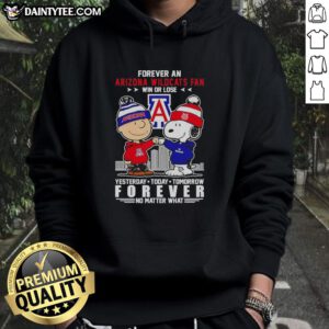 Awesome Charlie Brown hoodie with Snoopy for Arizona Wildcats fans, perfect for showing team spirit win or lose.