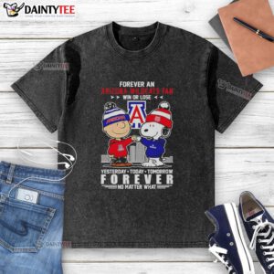 Awesome Charlie Brown Touch Hand Snoopy Forever A Arizona Wildcats Fan shirt, perfect for win or lose game days.