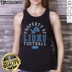 Awesome Detroit Lions football property 1934 tank top showcasing vintage team spirit and classic design.