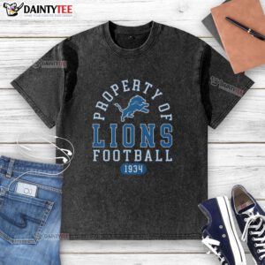 Awesome Detroit Lions Football Property 1934 washed t-shirt featuring classic team logo and vintage design.